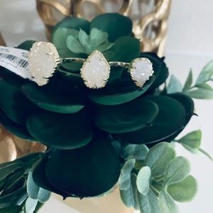 Kendra Scott Naomi Double ring ~ Iridescent Drusy